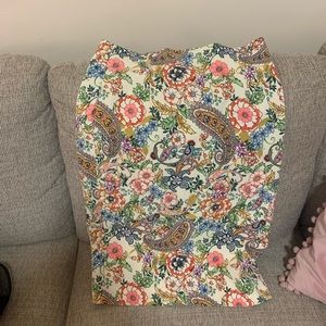 Floral pencil skirt